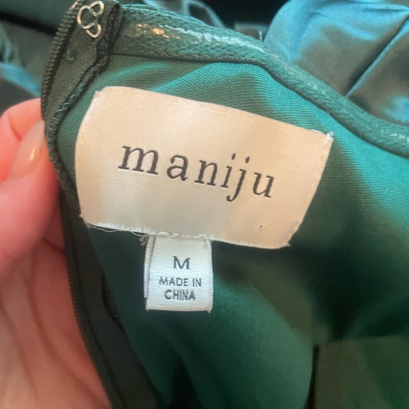 Lulus Off the Shoulder Emerald Green Maxi Dress. - Picture 3 of 3